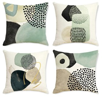 Foto 1 | Foto 1 | 4 Fundas Para Cojines Xtellar Decorativos Lino Estilo Abstracto 45cm