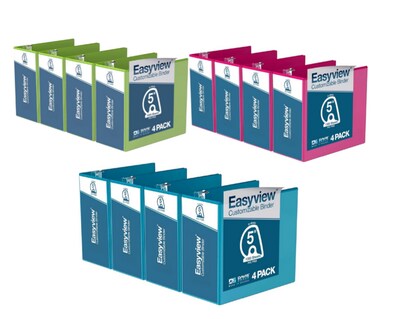 Foto 4 | Foto 4 | Carpeta Easyview Premium Con Forma De Anillo En D Personalizable (paquete De 6 Y 4) Blanco/2 Pulgad - Venta Internacional.