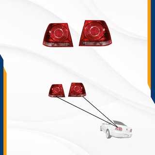 Foto 3 | Foto 3 | Calaveras Jetta Clasico 08 09 10 11 12 13 14 15 Con Faros Cromo