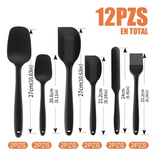 Foto 2 | Foto 2 | ''set 12 Utensilios Silicona Cocina Palas Espatulas Reposteria Negro ''