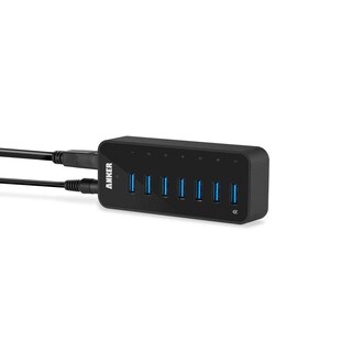Foto 2 | Foto 2 | Hub Usb Anker Negro 7 Puertos Usb 3.0 Con Adaptador De Corriente 36 W Para Portátil