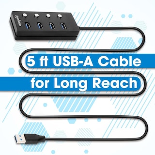 Foto 8 | Foto 8 | Hub Usb Manhattan Negro 4 Puertos Usb 3.2 Supervelocidad 5 Gbps Con Interruptores Y Cable Integrado