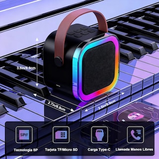 Foto 2 | Foto 2 | ''máquina De Karaoke Para Niños Con 2 Micrófonos Inalámbricos Negro ''