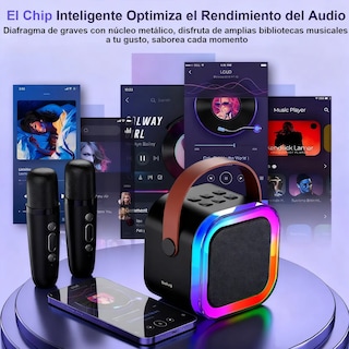 Foto 3 | Foto 3 | ''máquina De Karaoke Para Niños Con 2 Micrófonos Inalámbricos Negro ''