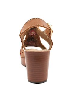 Foto 4 | Foto 4 | Sandalia Con Tacón Exterior Piel Color Café Para Mujer De Rbcollection