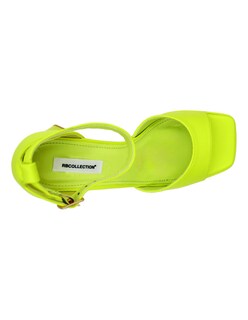 Foto 5 | Foto 5 | Sandalia Con Tacón Exterior Piel Vegana Color Verde Para Mujer De Rbcollection