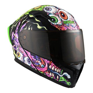 Foto 3 | Foto 3 | Casco Roda Force Evo Negro Monster Mash Abatible Mica Humo Svs Negro