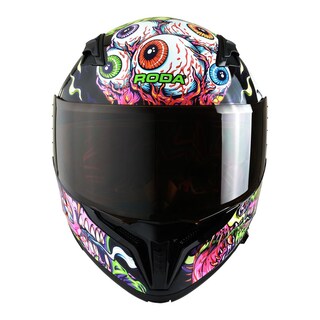 Foto 4 | Foto 4 | Casco Roda Force Evo Negro Monster Mash Abatible Mica Humo Svs Negro