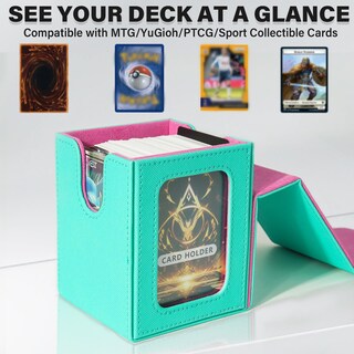 Foto 3 | Foto 3 | Caja De Cartas Jaffzora Para Mtg Commander Verde Y Rosa - Venta Internacional.