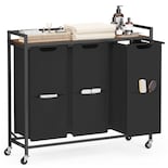 Clasificador Vasagle De 165 L Para Ropa Sucia Con Ruedas Y Estante - Venta Internacional.