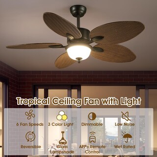 Foto 2 | Foto 2 | Ventilador De Techo Wiviniya Tropical De 50 Pulgadas Con Control Remoto De Luces - Venta Internacional.