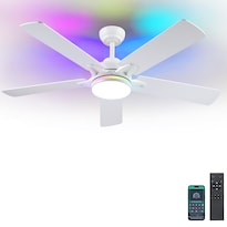Ventilador De Techo Kviflon 132 Cm Con Luces Y Mando A Distancia Rgb - Venta Internacional.