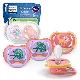 Foto 1 | Foto 1 | Chupete Avent Ultra Air Ortodóntico De Silicona 18m+ Paquete De 4 - Venta Internacional.