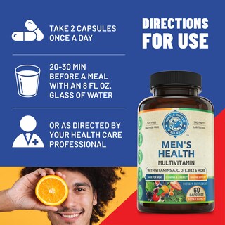Foto 5 | Foto 5 | Suplemento Multivitamínico Whole World Wellness Men 60 Cápsulas - Venta Internacional.