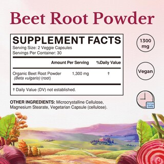 Foto 6 | Foto 6 | Suplemento Vitalitown: Cápsulas De Raíz De Remolacha De 1300 Mg Para El Corazón - Venta Internacional.