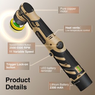 Foto 5 | Foto 5 | Minipulidora Inalámbrica Blycorul De 1/2/2 5 Cm Con 11 Velocidades De 2500-6000 Rpm - Venta Internacional.