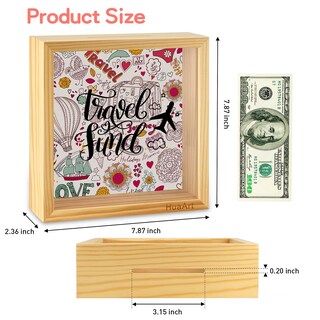 Foto 2 | Foto 2 | Huaart Huaart Caja Fuerte De Madera Para Ahorrar Dinero Para Niños 20 X 20 X 6 Cm - Venta Internacional.