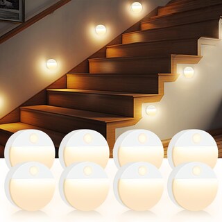 Foto 1 | Foto 1 | Luz De Escalera Con Sensor De Movimiento Guankai Paquete De 8 Funciona Con Pilas - Venta Internacional.