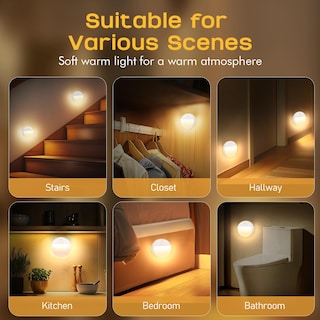 Foto 7 | Foto 7 | Luz De Escalera Con Sensor De Movimiento Guankai Paquete De 8 Funciona Con Pilas - Venta Internacional.