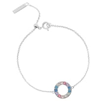 Pulsera Para Mujer Olivia Burton Rainbow Objrbb21 Rodio Multicolor