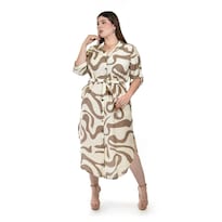 Vestido Largo Estampado Roman Fashion para Mujer