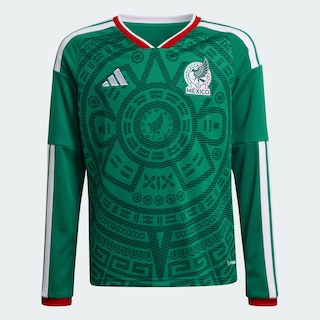 Foto 3 | Foto 3 | Jersey Local Selección Nacional de México 26 Adidas Verde Manga Larga para Niños