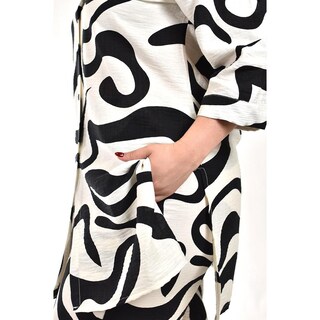 Foto 4 | Foto 4 | Conjunto Estampado Roman Fashion Negro para Mujer