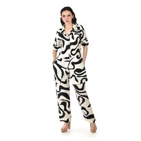 Set Estampado Abstracto Roman Fashion /juvenil 2526 (negro) Negro