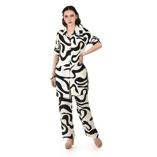 Foto 5 | Foto 5 | Set Estampado Abstracto Roman Fashion /juvenil 2526 (negro) Negro