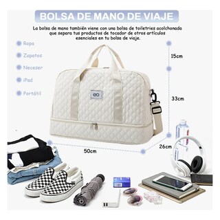 Foto 2 | Foto 2 | Maleta Deportiva y Bolsa Eo Safe Imports Esi-22126 Blanca