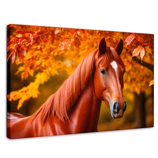 Foto 1 | Foto 1 | Cuadro Decorativo Canvas Caballo Color Otoño 90x60