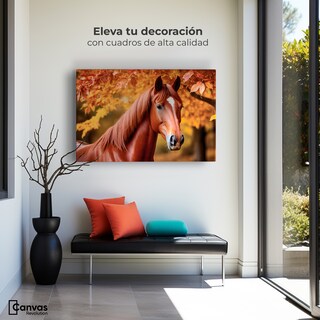 Foto 3 | Foto 3 | Cuadro Decorativo Canvas Caballo Color Otoño 90x60