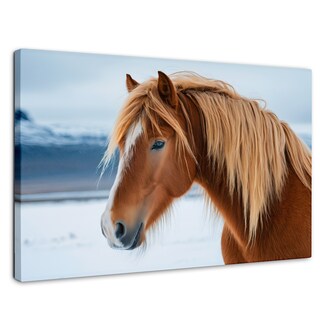 Foto 1 | Foto 1 | Cuadro Decorativo Canvas Caballo Polar Nieve 90x60