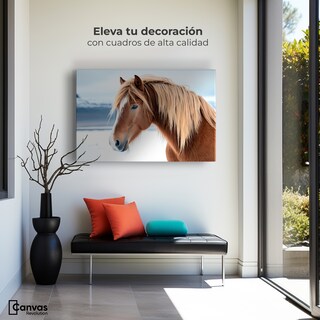 Foto 3 | Foto 3 | Cuadro Decorativo Canvas Caballo Polar Nieve 90x60