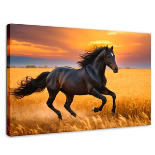 Foto 1 | Foto 1 | Cuadro Decorativo Canvas Caballo Trigo Oro 90x60