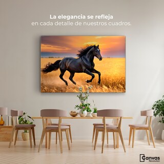 Foto 2 | Foto 2 | Cuadro Decorativo Canvas Caballo Trigo Oro 90x60