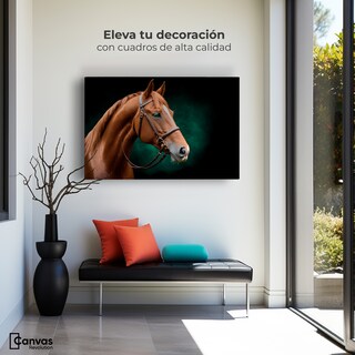 Foto 3 | Foto 3 | Cuadro Decorativo Canvas Caballo Esmeralda 90x60
