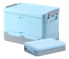 Caja para Almacenamiento y Plegable con Tapa de 16L Modelo Azul 2 Piezas