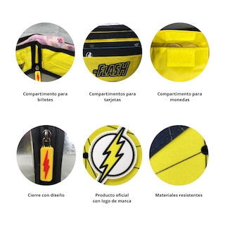Foto 2 | Foto 2 | Cartera Ifco Superhéroes Flash Amarillo Con Cierre