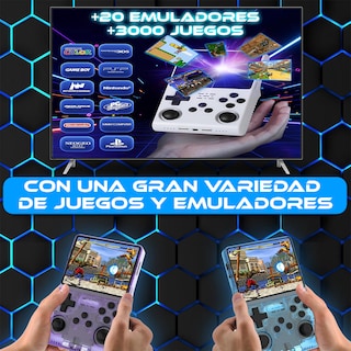 Foto 6 | Foto 6 | Miniconsola De Juegos Retro R40-pro-arcade Emulador Portátil Azul