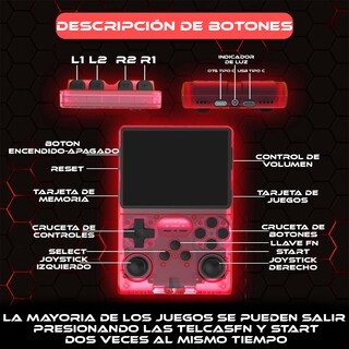 Foto 5 | Foto 5 | Miniconsola De Juegos Retro R40-pro-arcade Emulador Portátil Roja