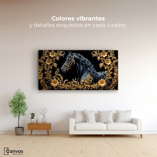 Foto 2 | Foto 2 | Cuadro Decorativo Canvas Caballo Oro Real 120x60