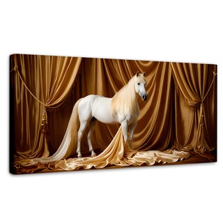Foto 1 | Foto 1 | Cuadro Decorativo Canvas Caballo Sobre Seda 120x60