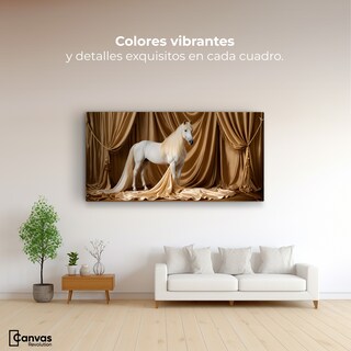 Foto 2 | Foto 2 | Cuadro Decorativo Canvas Caballo Sobre Seda 120x60