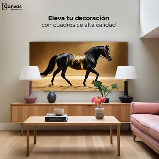 Foto 3 | Foto 3 | Cuadro Decorativo Canvas Caballo Oro Rey 120x60