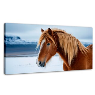 Foto 1 | Foto 1 | Cuadro Decorativo Canvas Caballo Polar Nieve 120x60