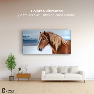 Foto 2 | Foto 2 | Cuadro Decorativo Canvas Caballo Polar Nieve 120x60