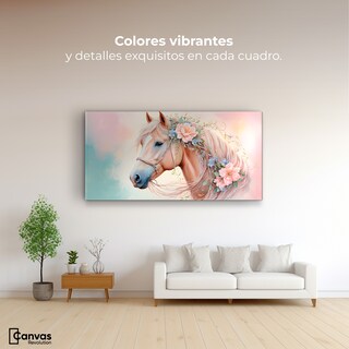 Foto 2 | Foto 2 | Cuadro Decorativo Canvas Caballo Dulce Flor 120x60
