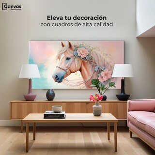 Foto 3 | Foto 3 | Cuadro Decorativo Canvas Caballo Dulce Flor 120x60
