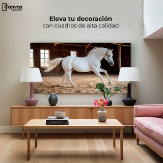Foto 3 | Foto 3 | Cuadro Decorativo Canvas Caballo Blanco Seda 120x60